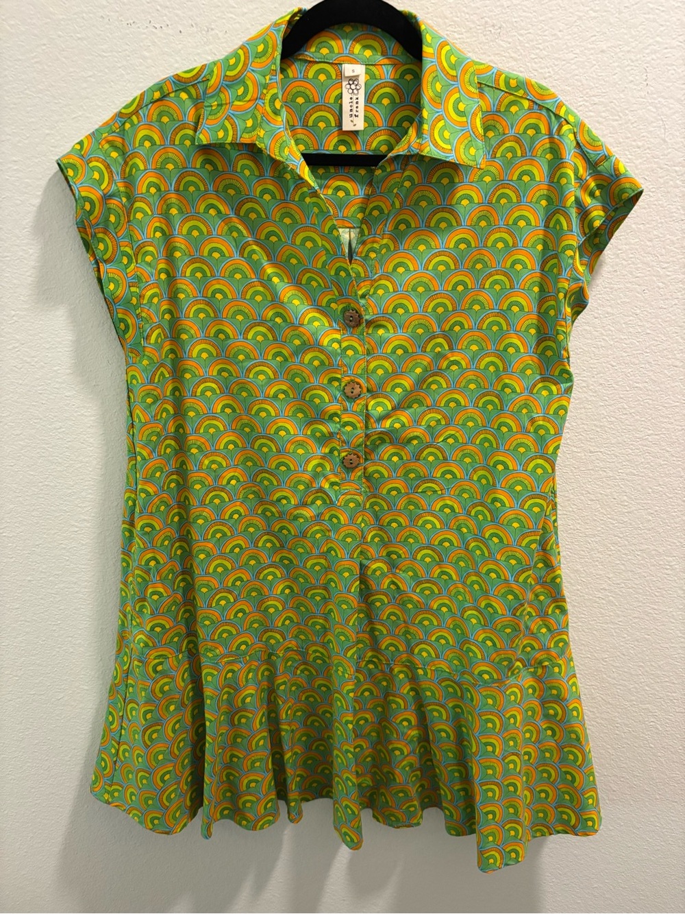 UNCLE FRANK LIME OVER THE RAINBOW DRESS, size S - Picture 3 of 8